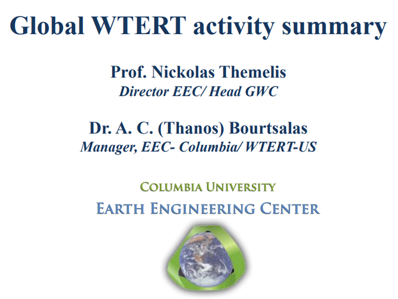 2016 Global WTERT Activity Summary